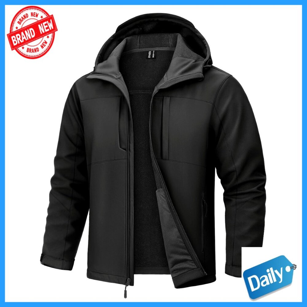 Men's Softshell Jacket Waterproof Windproof Hoode… - image 1